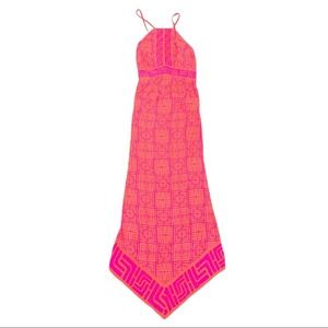 Alice & Trixie 100% Silk Neon Sleeveless Maxi Dress Small